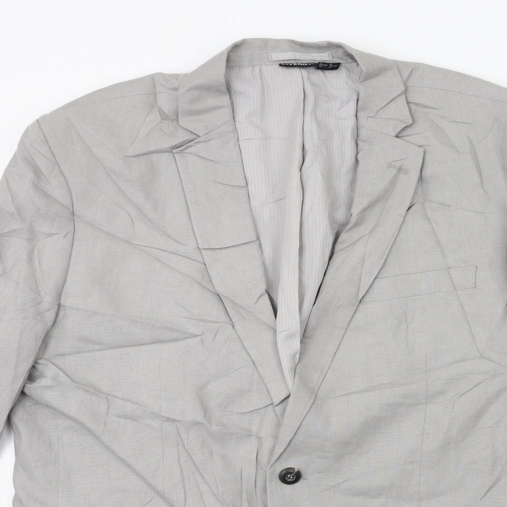 Close-up detail of Livergy men’s green jacket suit jacket, size 38