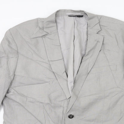 Close-up detail of Livergy men’s green jacket suit jacket, size 38