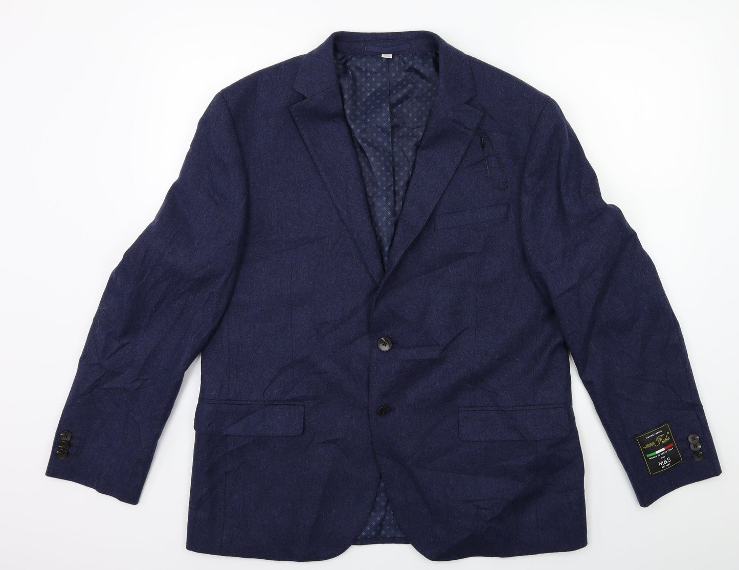 Mens UK Size 42 Marks and Spencer Regular Blue Suit Jacket