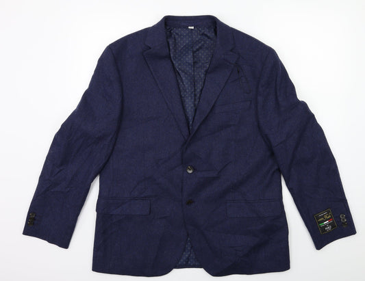 Mens UK Size 42 Marks and Spencer Regular Blue Suit Jacket