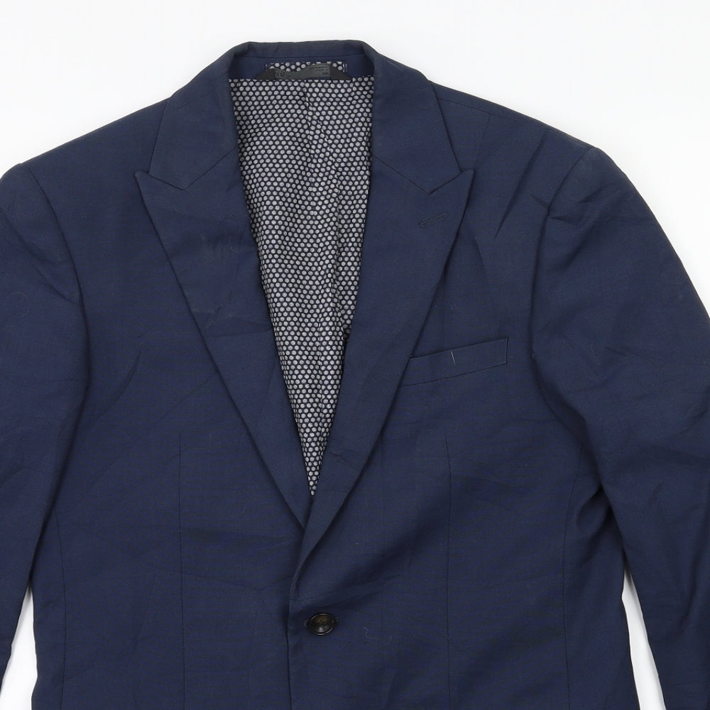 Mens UK Size 36 Marks and Spencer Regular Blue Suit Jacket