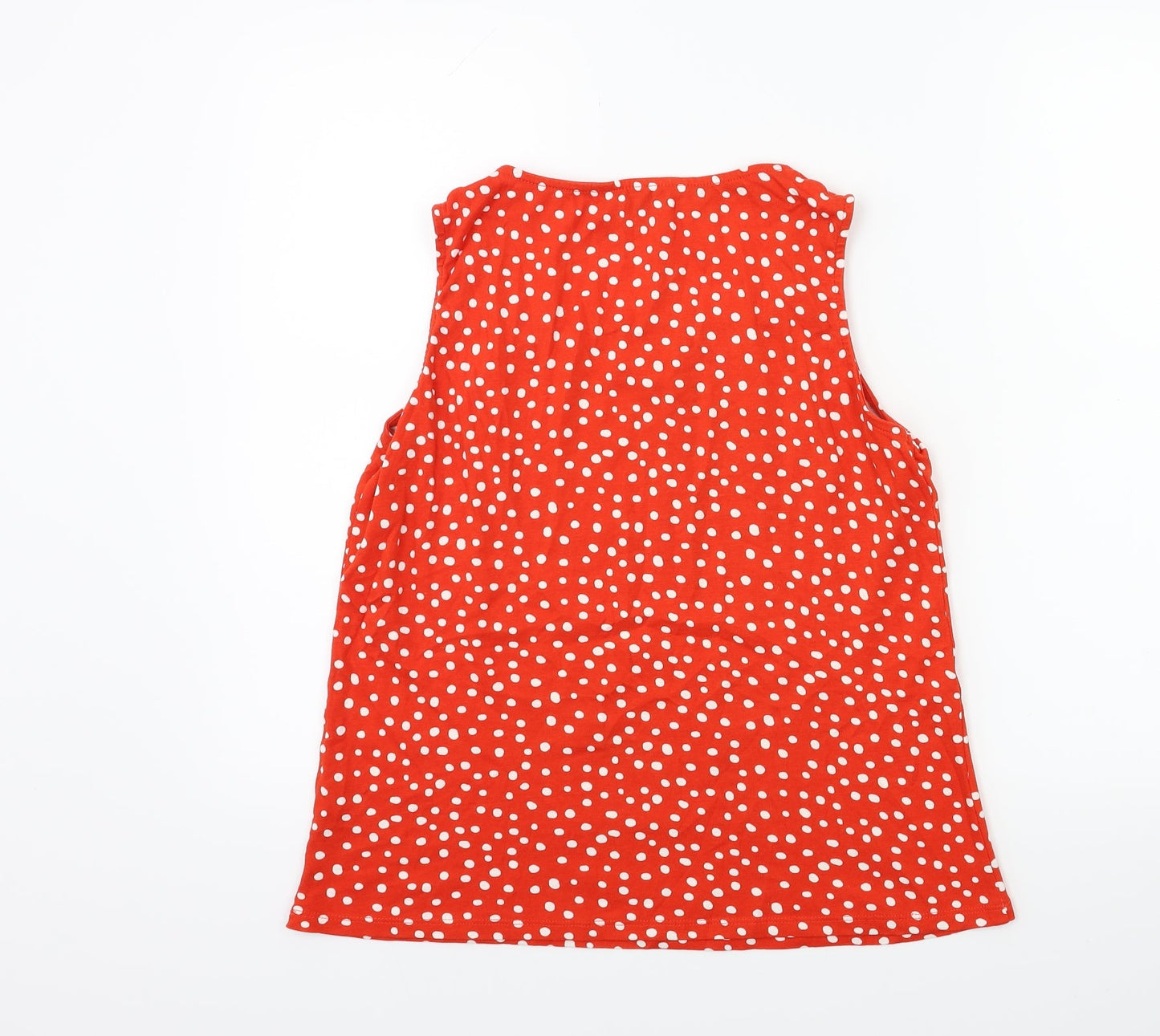 Bonmarché Womens Red Polka Dot  Basic Tank Size 14