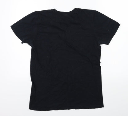 Gildan Womens Black   Basic T-Shirt Size S  - NO ROMANCE