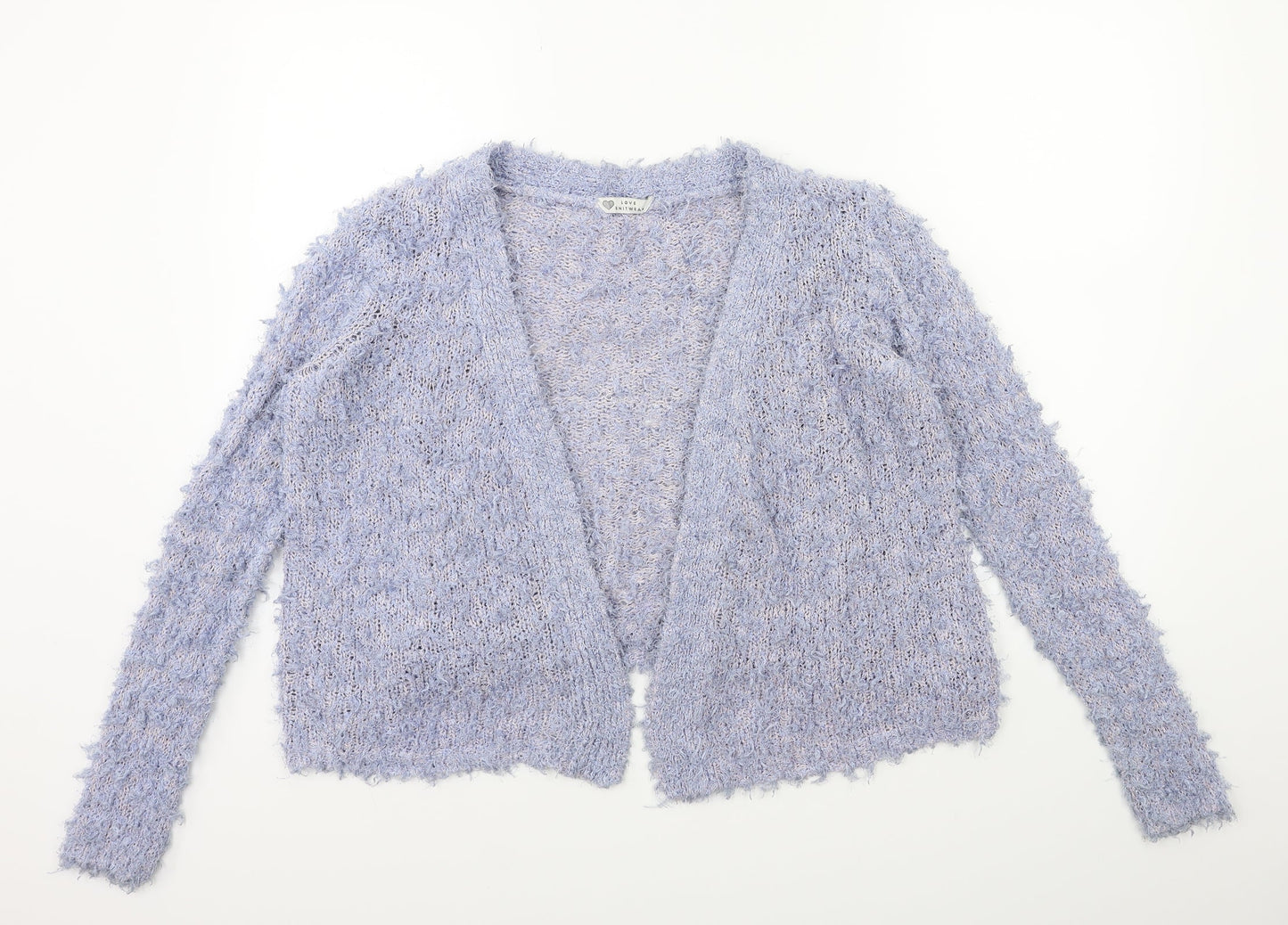 love knitwear Womens Blue  Knit Cape Jumper Size 14