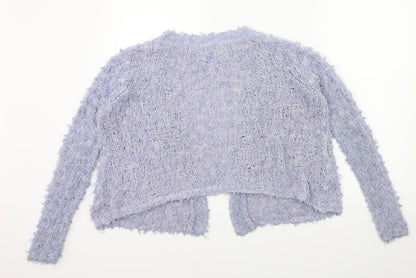love knitwear Womens Blue  Knit Cape Jumper Size 14