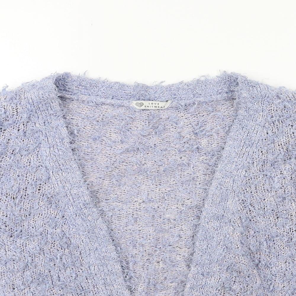 love knitwear Womens Blue  Knit Cape Jumper Size 14