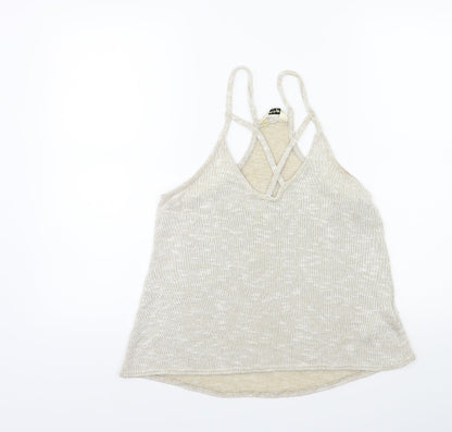 Miss Selfridge Womens Beige   Basic Tank Size 6