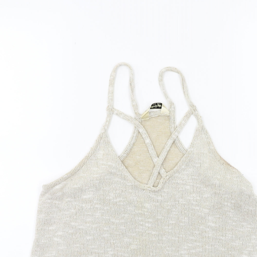 Miss Selfridge Womens Beige   Basic Tank Size 6