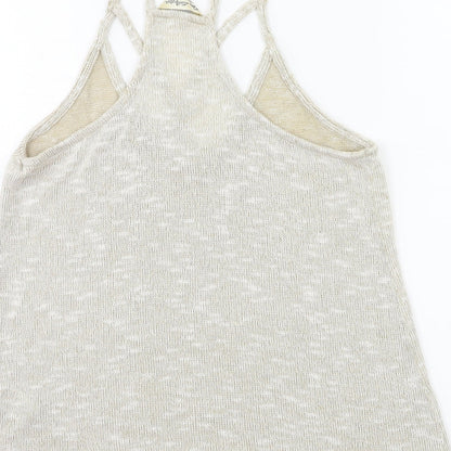 Miss Selfridge Womens Beige   Basic Tank Size 6