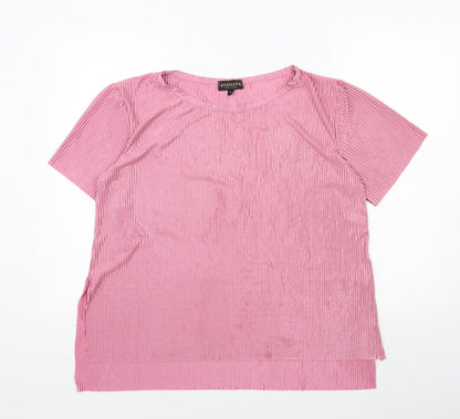 AYANAPA Womens Pink   Basic T-Shirt Size 10