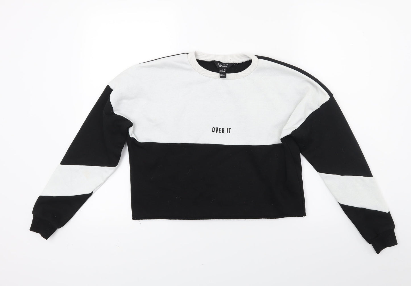 New Look Girls Black   Pullover Sweatshirt Size 12 Years  - Over it