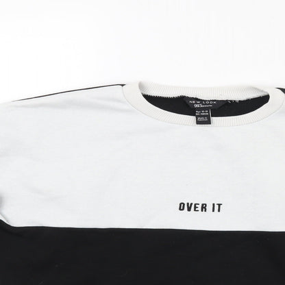 New Look Girls Black   Pullover Sweatshirt Size 12 Years  - Over it