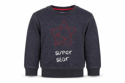 Front view of Next boys’ grey pullover sweatshirt, size 2, years - star