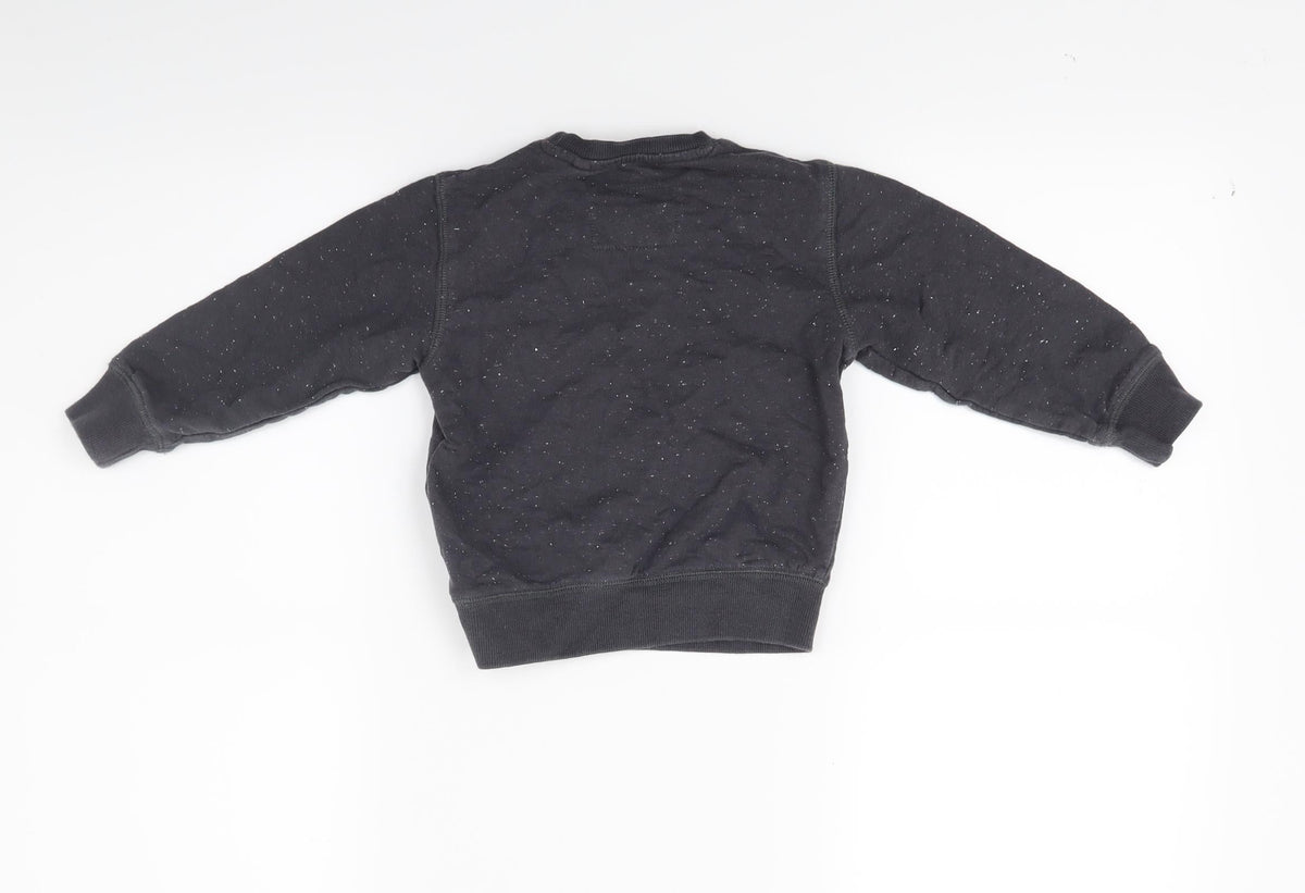 Back view of Next boys’ grey pullover sweatshirt, size 2, years - star