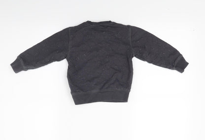 Back view of Next boys’ grey pullover sweatshirt, size 2, years - star
