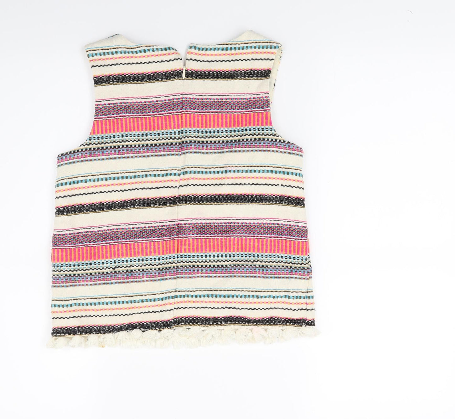 NEXT Girls Beige Striped  Tunic Tank Size 12 Years