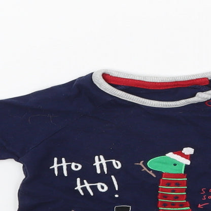 Close-up detail of George boys’ blue basic casual, size 0-3, months - christmas