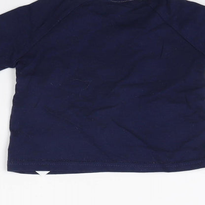 Brand and care label for George boys’ blue basic casual, size 0-3, months - christmas