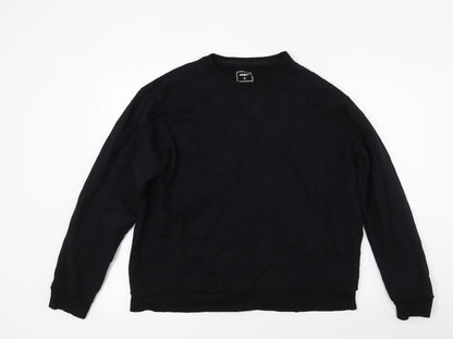 Front view of Pep&Co women’s black pullover sweatshirt, size XL