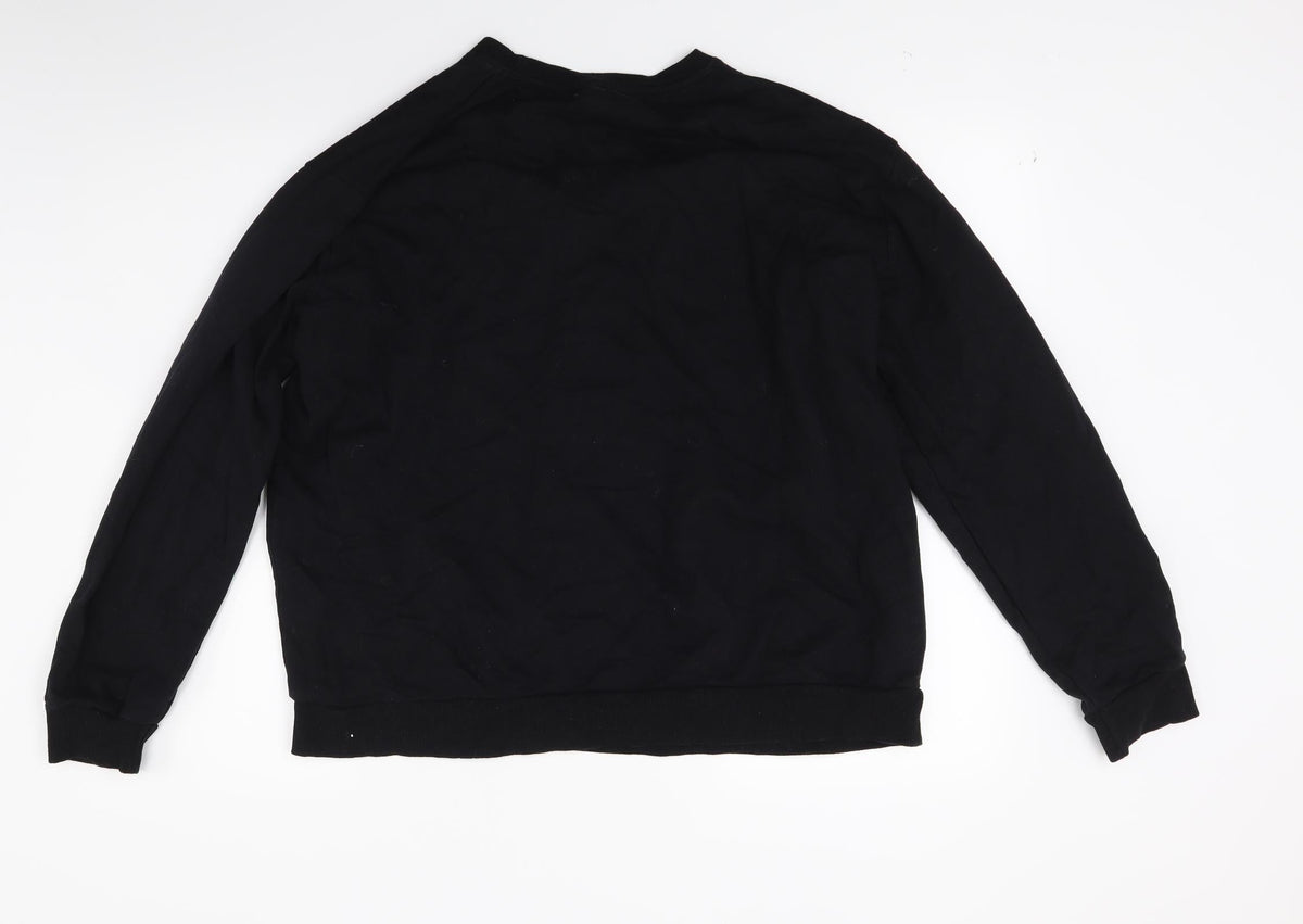 Back view of Pep&Co women’s black pullover sweatshirt, size XL