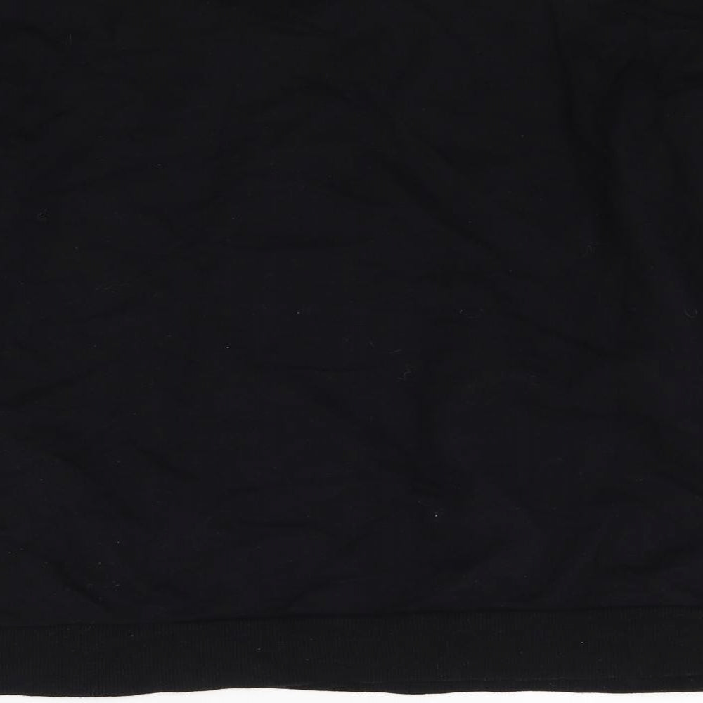 Brand and care label for Pep&Co women’s black pullover sweatshirt, size XL