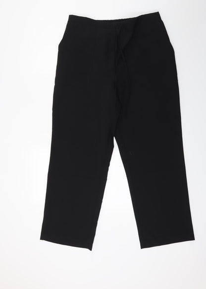 Womens UK Size 18 Damart Regular Fit  Black Trousers
