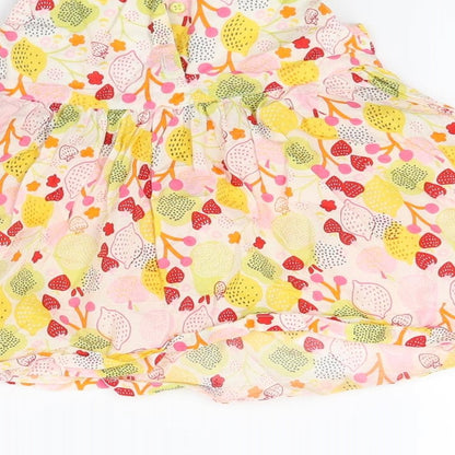 H&M Girls Yellow Floral  Fit & Flare  Size 6-9 Months