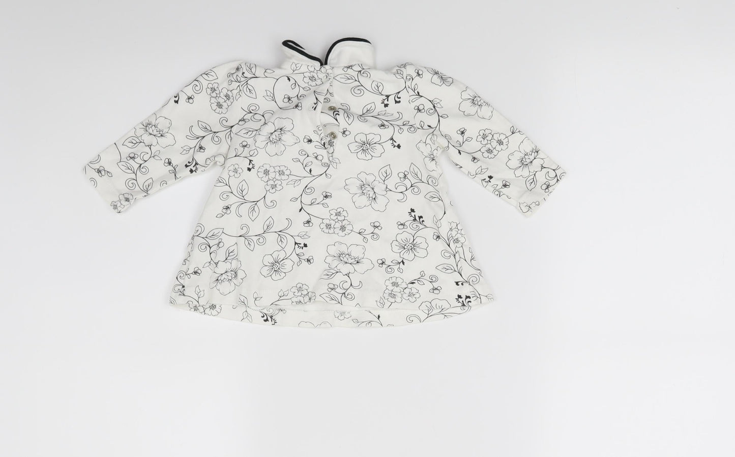 Little Me Girls White Floral  Fit & Flare  Size 6-9 Months