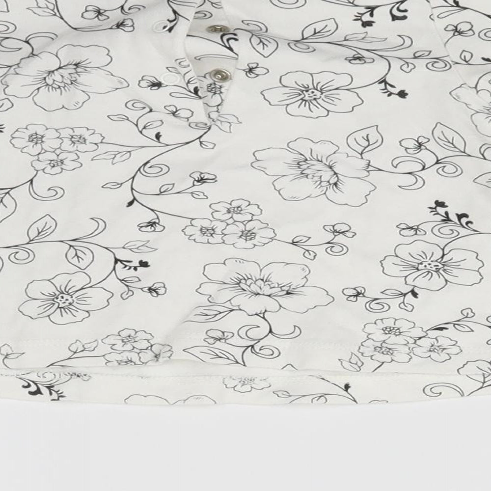 Little Me Girls White Floral  Fit & Flare  Size 6-9 Months