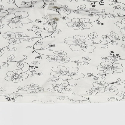 Little Me Girls White Floral  Fit & Flare  Size 6-9 Months