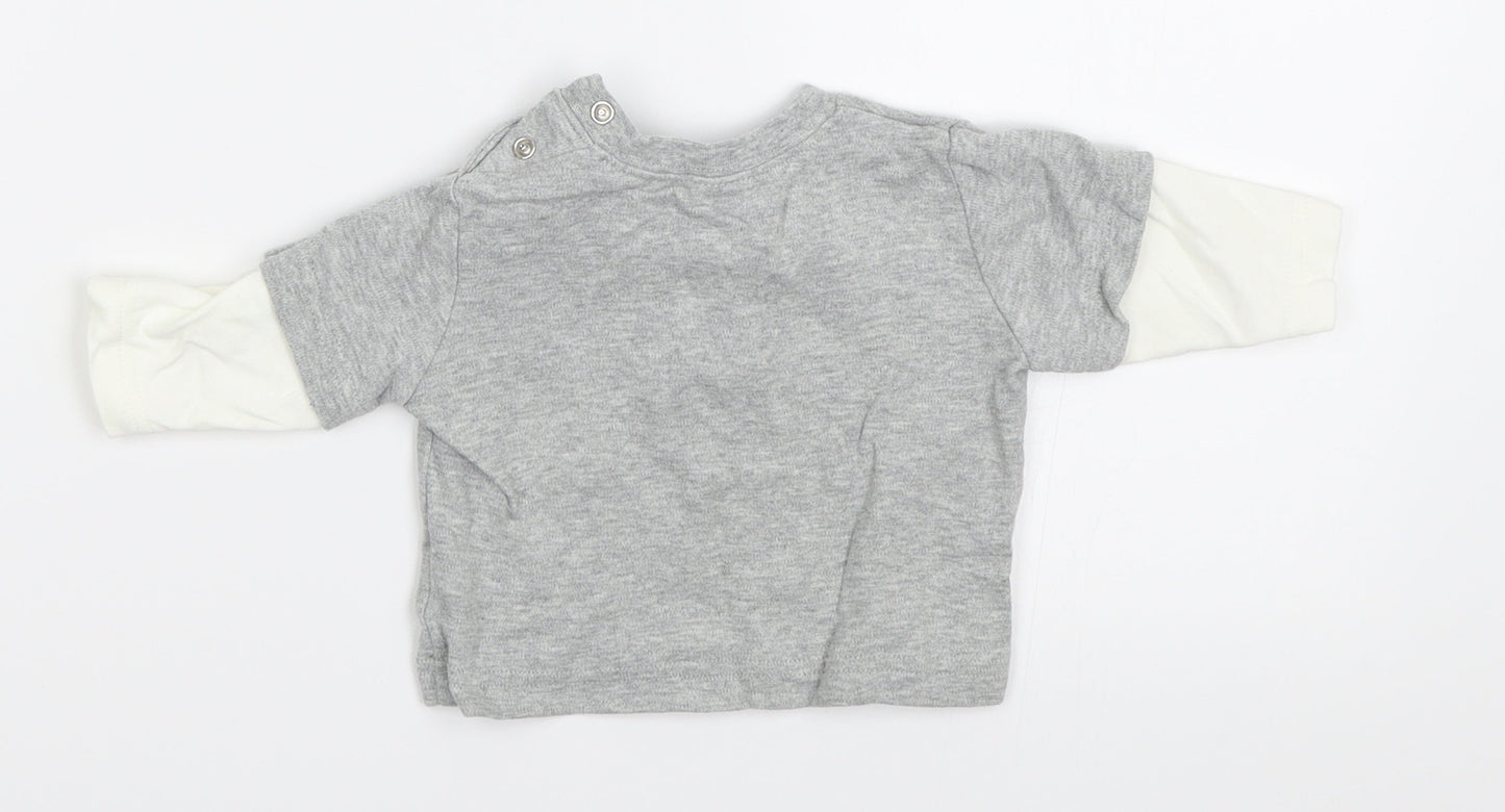 NEXT Boys Grey   Basic T-Shirt Size 0-3 Months