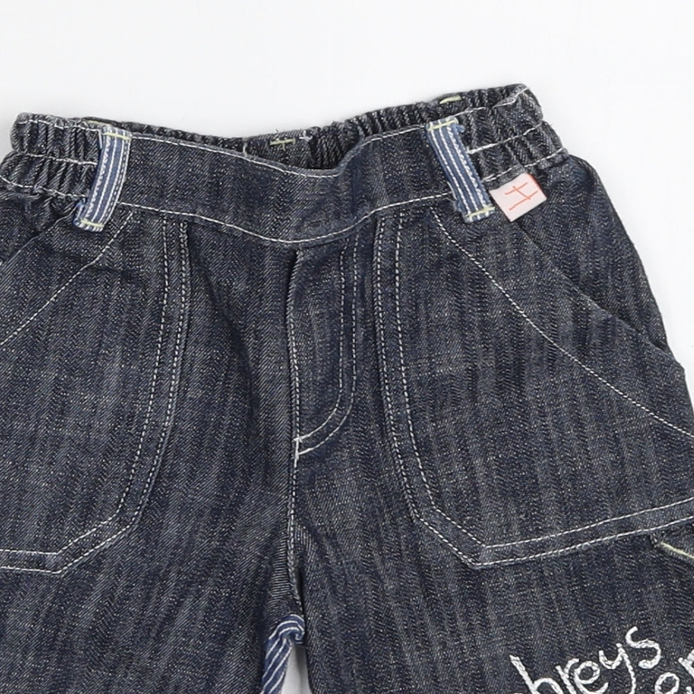 Mothercare Boys Blue  Denim Capri Jeans Size 0-3 Months