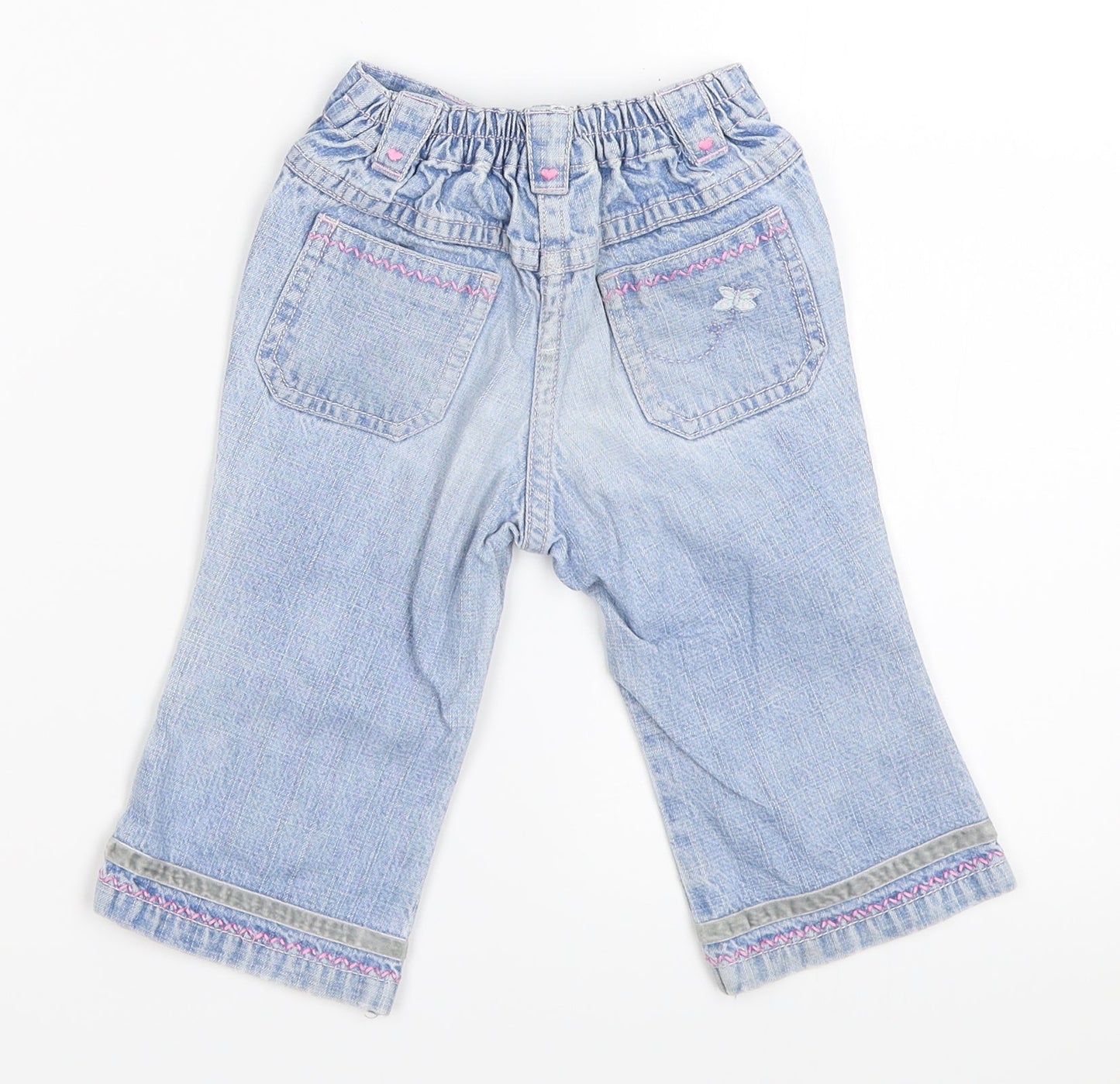NEXT Girls Blue  Denim Capri Jeans Size 6-9 Months
