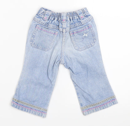 NEXT Girls Blue  Denim Capri Jeans Size 6-9 Months