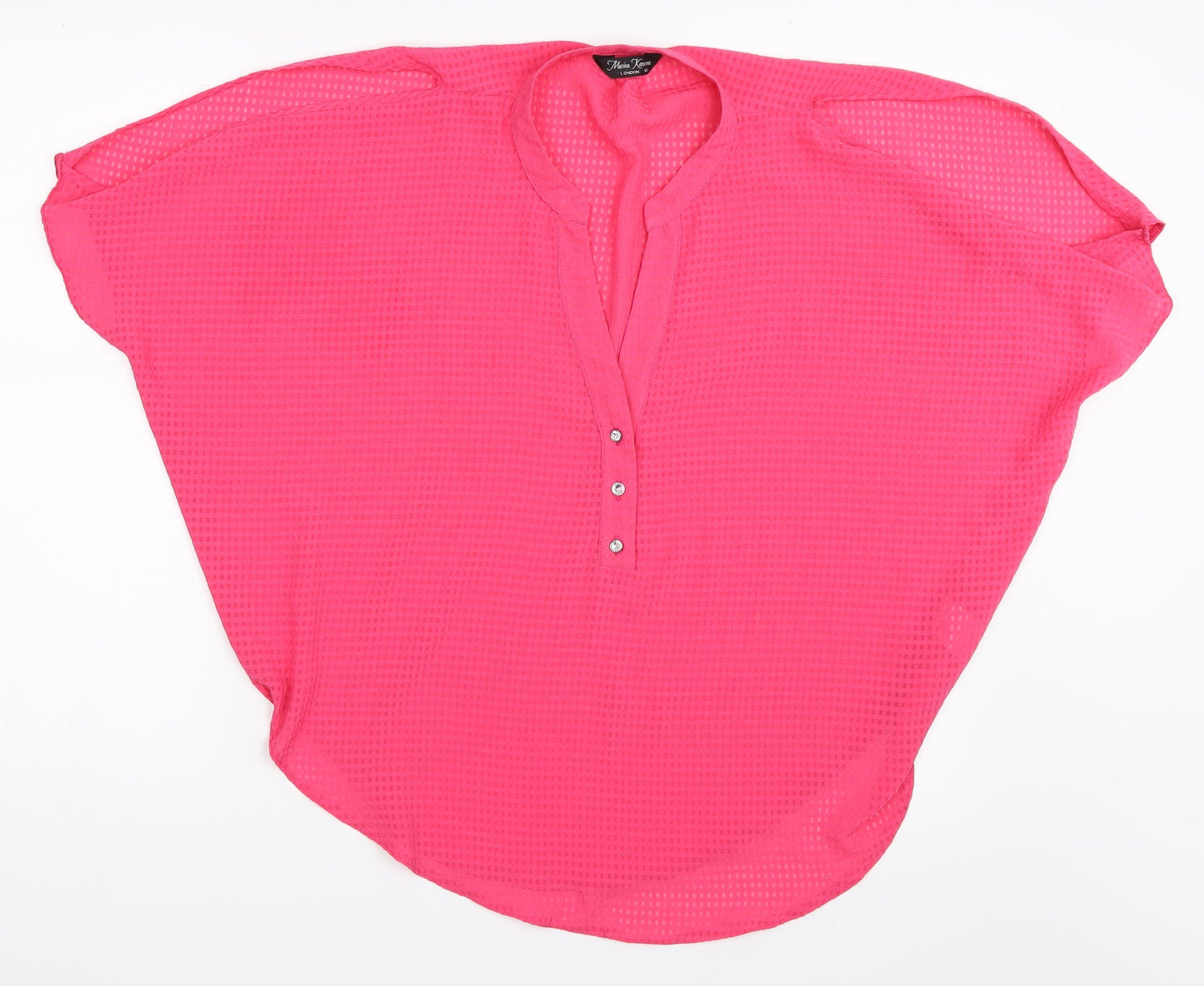 Womens UK Size 12 Marina Kaneva Pink Basic Blouse