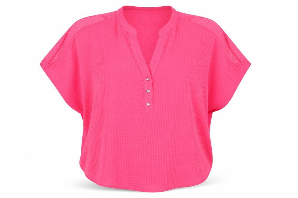 Womens UK Size 12 Marina Kaneva Pink Basic Blouse