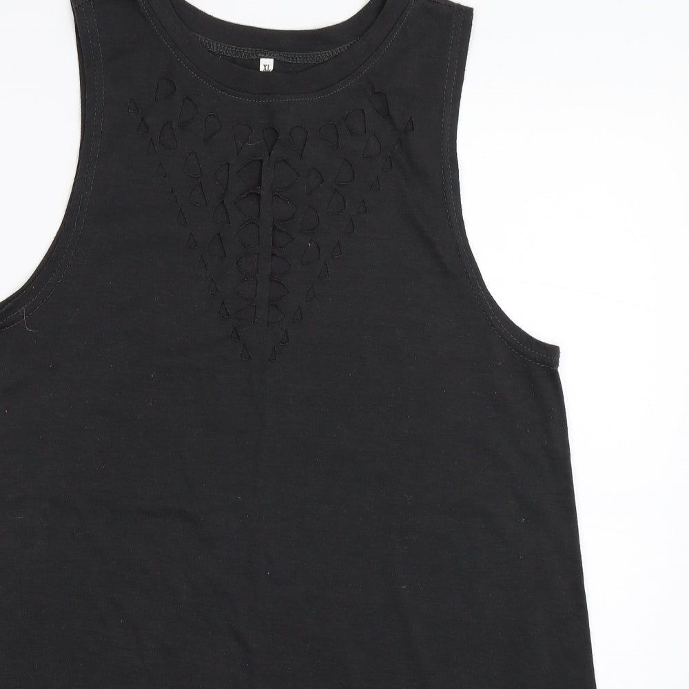 Womens UK Size XL Preworn Grey Basic Tank