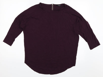 Womens UK Size 12 Select Purple Basic T-Shirt