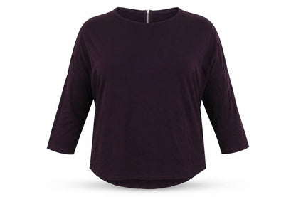 Womens UK Size 12 Select Purple Basic T-Shirt