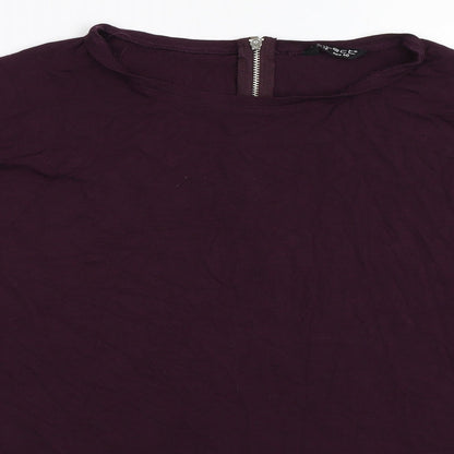 Womens UK Size 12 Select Purple Basic T-Shirt