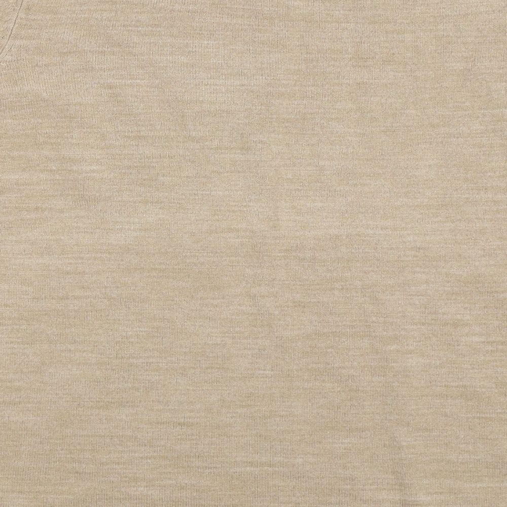 Brand and care label for Marks & Spencer women’s beige jumper, size UK 16