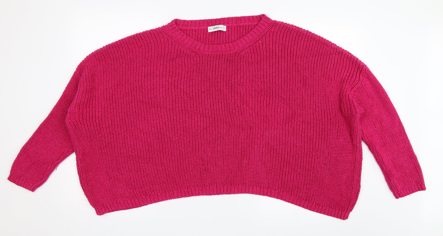 Zara Womens Pink   Pullover Jumper Size M