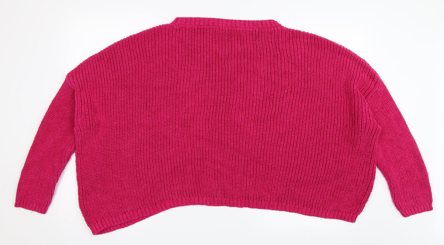 Zara Womens Pink   Pullover Jumper Size M