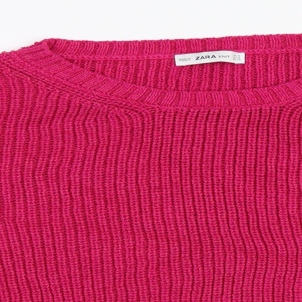 Zara Womens Pink   Pullover Jumper Size M