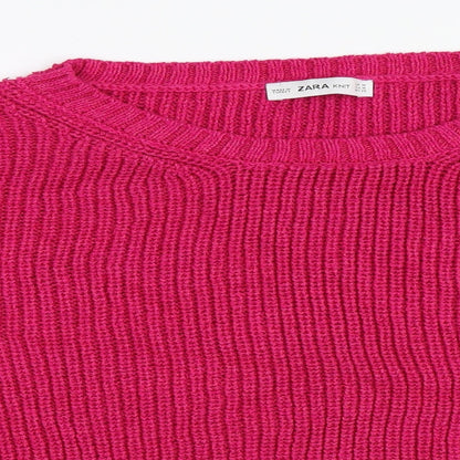 Zara Womens Pink   Pullover Jumper Size M