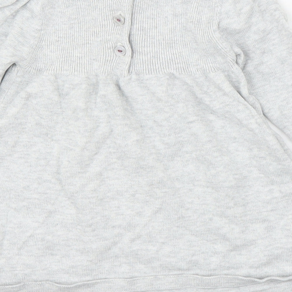 M&S Girls Grey   A-Line  Size 0-3 Months