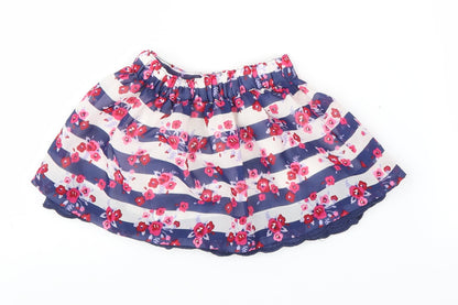 Matalan Girls Blue Floral  Tutu Skirt Size 6-9 Months