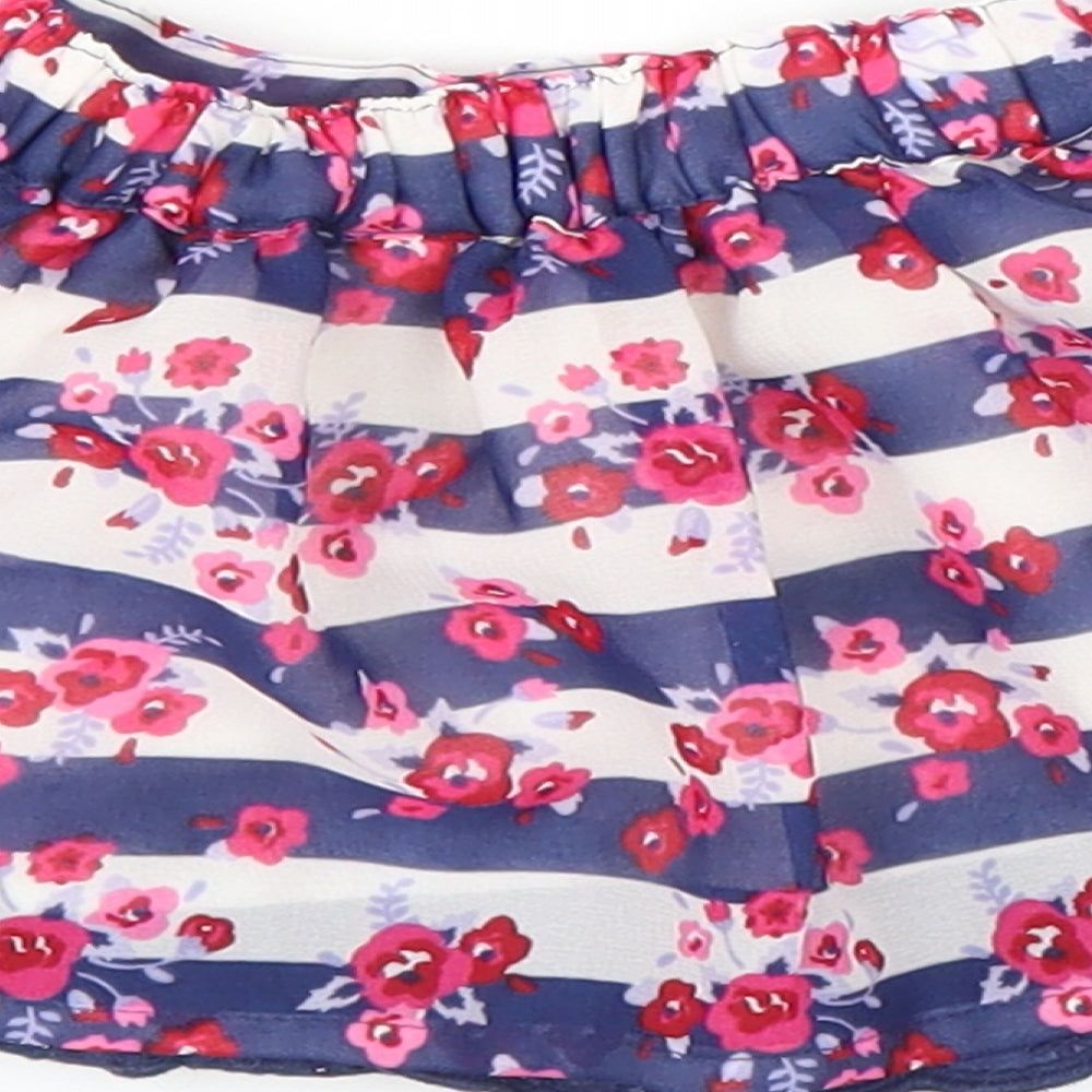 Matalan Girls Blue Floral  Tutu Skirt Size 6-9 Months