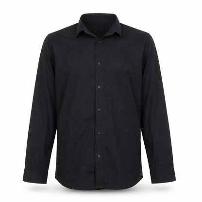 Mens UK Size 15.5 F&F Black  Button-Up Long Sleeve Casual Shirt