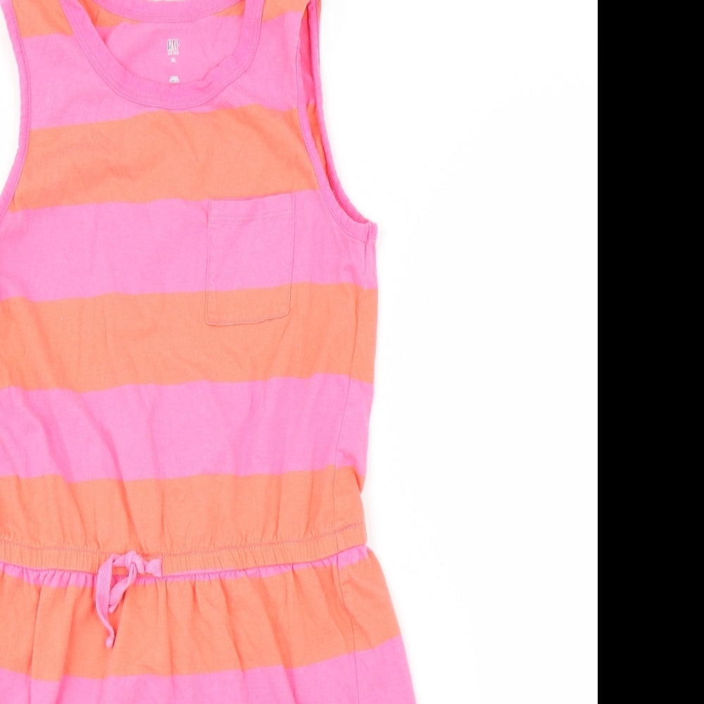 Gap Girls Pink Striped  A-Line  Size XL